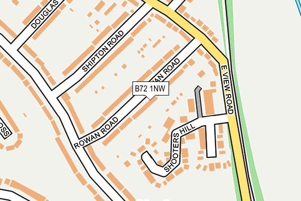 B72 1NW map - OS OpenMap – Local (Ordnance Survey)