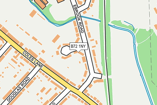 B72 1NY map - OS OpenMap – Local (Ordnance Survey)