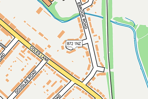 B72 1NZ map - OS OpenMap – Local (Ordnance Survey)