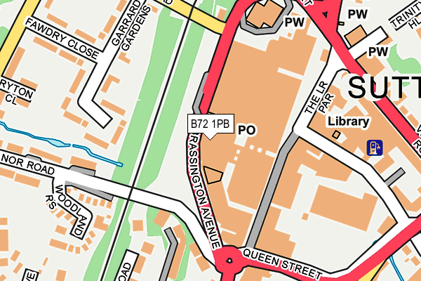 B72 1PB map - OS OpenMap – Local (Ordnance Survey)