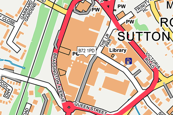 B72 1PD map - OS OpenMap – Local (Ordnance Survey)