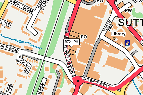 B72 1PH map - OS OpenMap – Local (Ordnance Survey)