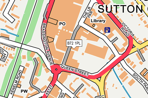 B72 1PL map - OS OpenMap – Local (Ordnance Survey)