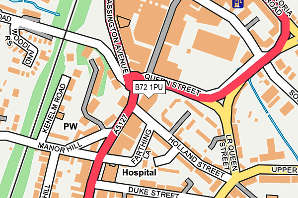 B72 1PU map - OS OpenMap – Local (Ordnance Survey)