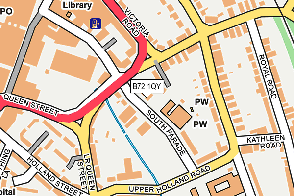 B72 1QY map - OS OpenMap – Local (Ordnance Survey)
