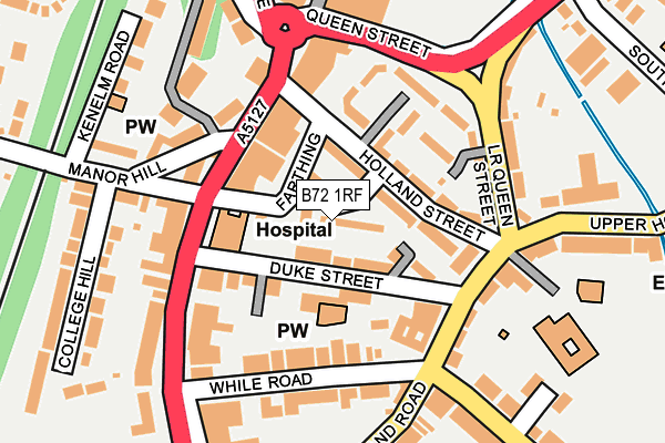 B72 1RF map - OS OpenMap – Local (Ordnance Survey)
