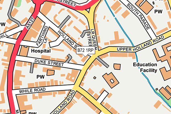 B72 1RP map - OS OpenMap – Local (Ordnance Survey)