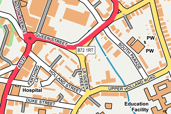 B72 1RT map - OS OpenMap – Local (Ordnance Survey)