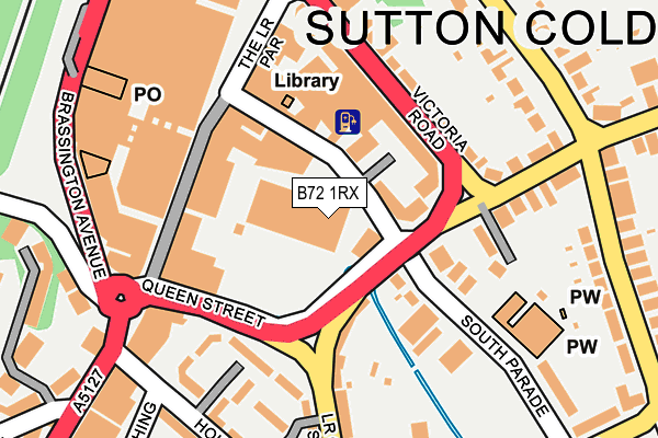 B72 1RX map - OS OpenMap – Local (Ordnance Survey)