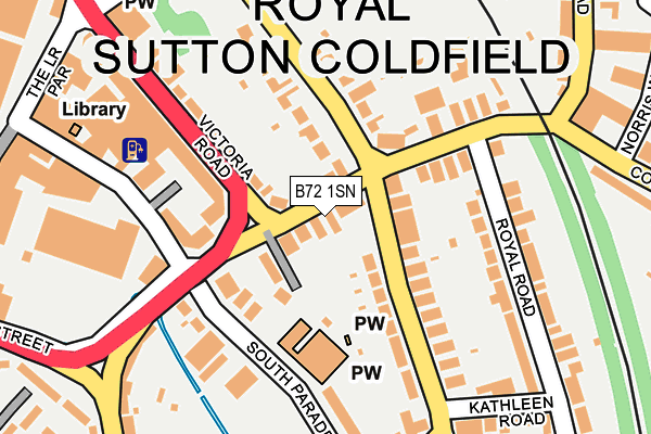 B72 1SN map - OS OpenMap – Local (Ordnance Survey)