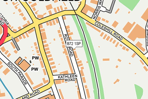 B72 1SP map - OS OpenMap – Local (Ordnance Survey)