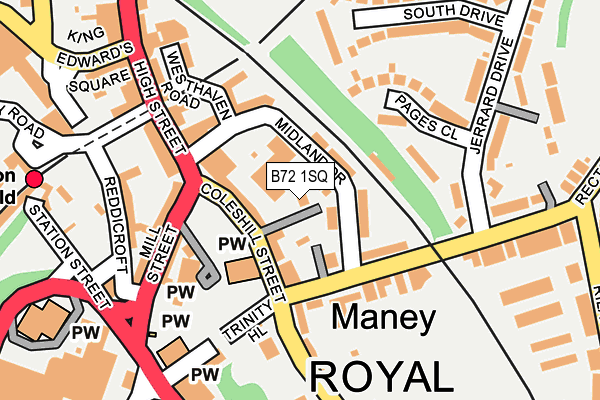 B72 1SQ map - OS OpenMap – Local (Ordnance Survey)