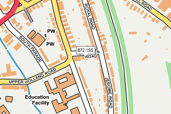 B72 1SS map - OS OpenMap – Local (Ordnance Survey)