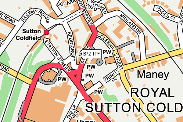 B72 1TF map - OS OpenMap – Local (Ordnance Survey)