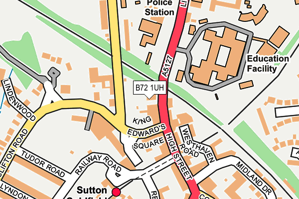 B72 1UH map - OS OpenMap – Local (Ordnance Survey)