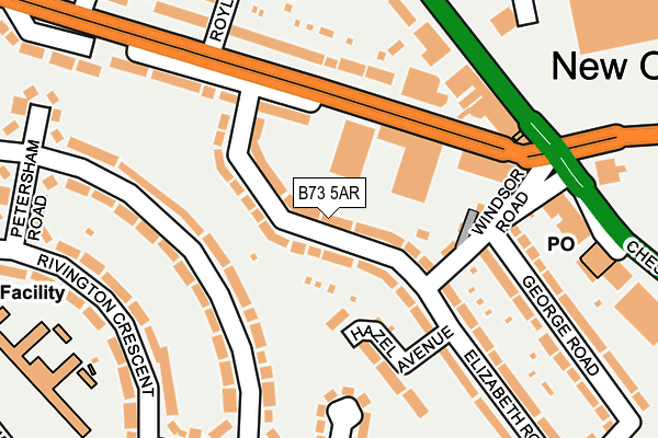 B73 5AR map - OS OpenMap – Local (Ordnance Survey)