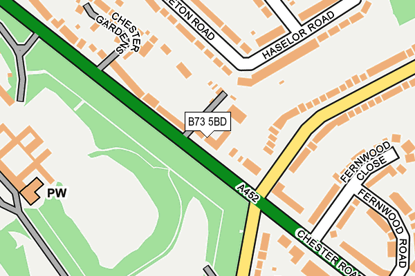 B73 5BD map - OS OpenMap – Local (Ordnance Survey)