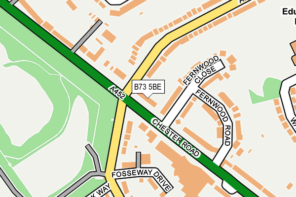 B73 5BE map - OS OpenMap – Local (Ordnance Survey)