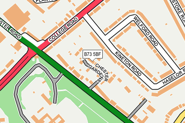 B73 5BF map - OS OpenMap – Local (Ordnance Survey)