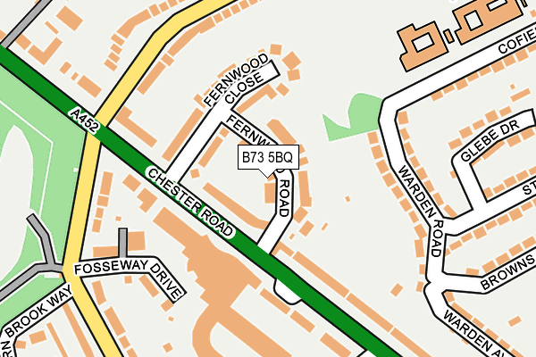 B73 5BQ map - OS OpenMap – Local (Ordnance Survey)