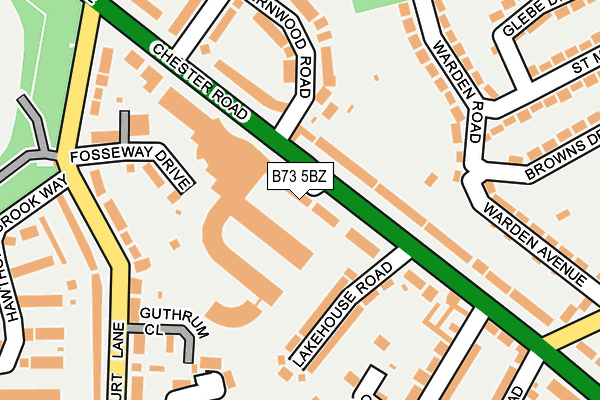 B73 5BZ map - OS OpenMap – Local (Ordnance Survey)