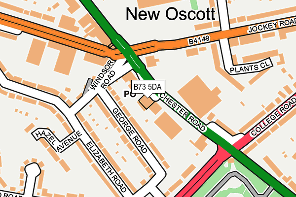 B73 5DA map - OS OpenMap – Local (Ordnance Survey)