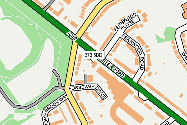 B73 5DD map - OS OpenMap – Local (Ordnance Survey)