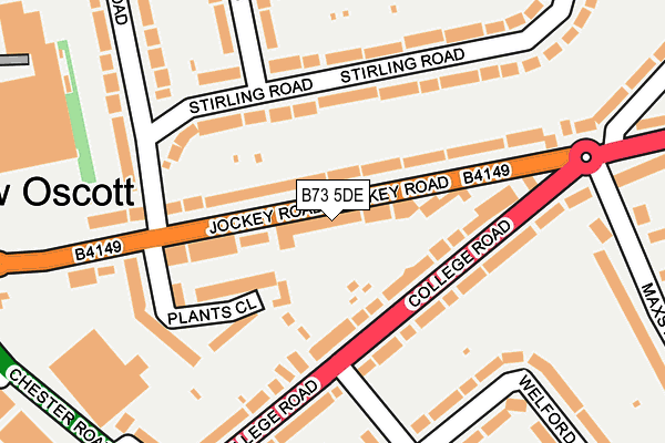 B73 5DE map - OS OpenMap – Local (Ordnance Survey)