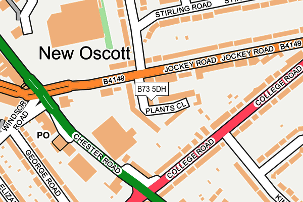 B73 5DH map - OS OpenMap – Local (Ordnance Survey)