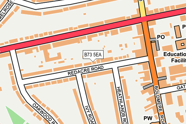 B73 5EA map - OS OpenMap – Local (Ordnance Survey)