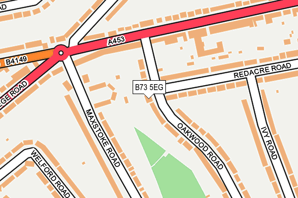 B73 5EG map - OS OpenMap – Local (Ordnance Survey)