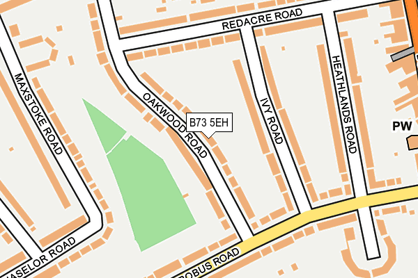 B73 5EH map - OS OpenMap – Local (Ordnance Survey)