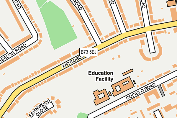 B73 5EJ map - OS OpenMap – Local (Ordnance Survey)