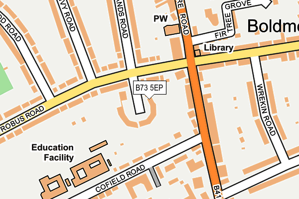 B73 5EP map - OS OpenMap – Local (Ordnance Survey)