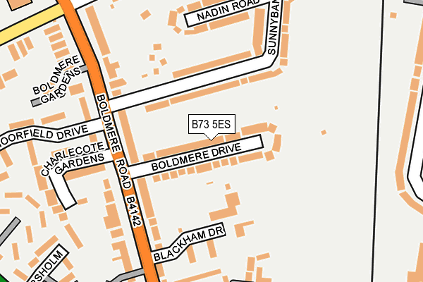 B73 5ES map - OS OpenMap – Local (Ordnance Survey)