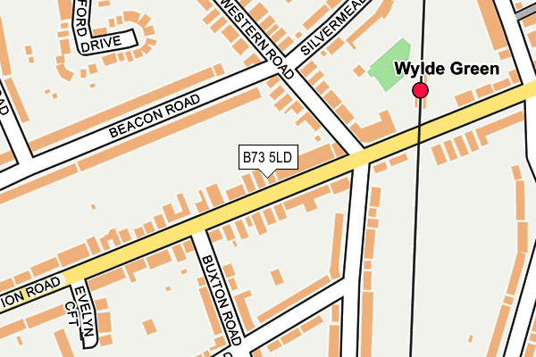 B73 5LD map - OS OpenMap – Local (Ordnance Survey)