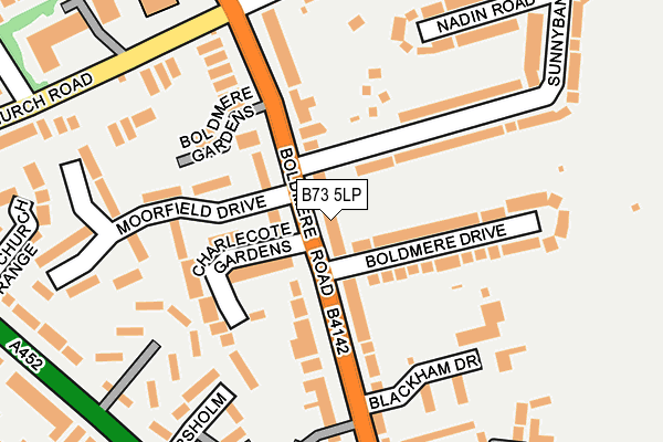 B73 5LP map - OS OpenMap – Local (Ordnance Survey)