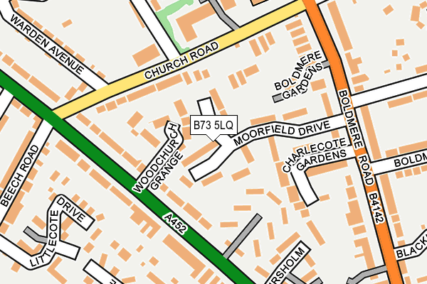 B73 5LQ map - OS OpenMap – Local (Ordnance Survey)