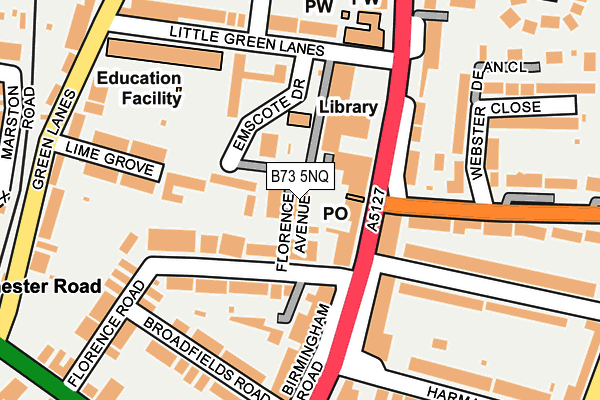 B73 5NQ map - OS OpenMap – Local (Ordnance Survey)