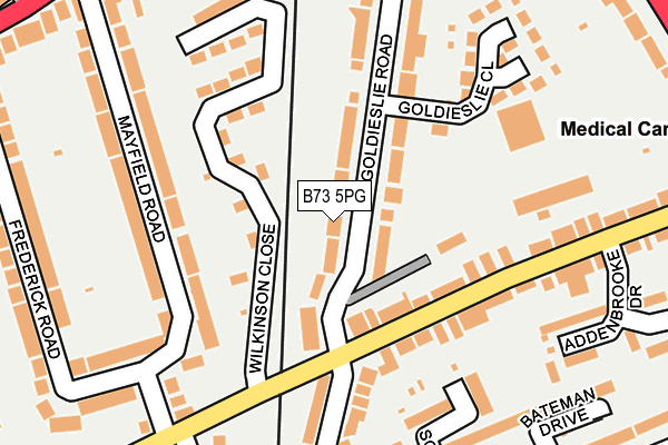 B73 5PG map - OS OpenMap – Local (Ordnance Survey)