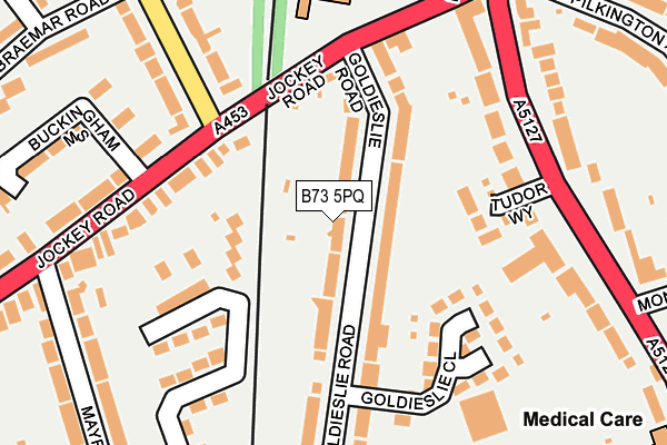 B73 5PQ map - OS OpenMap – Local (Ordnance Survey)