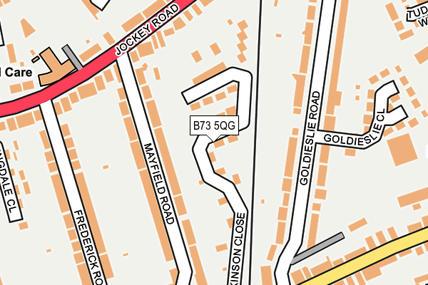 B73 5QG map - OS OpenMap – Local (Ordnance Survey)