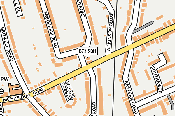 B73 5QH map - OS OpenMap – Local (Ordnance Survey)