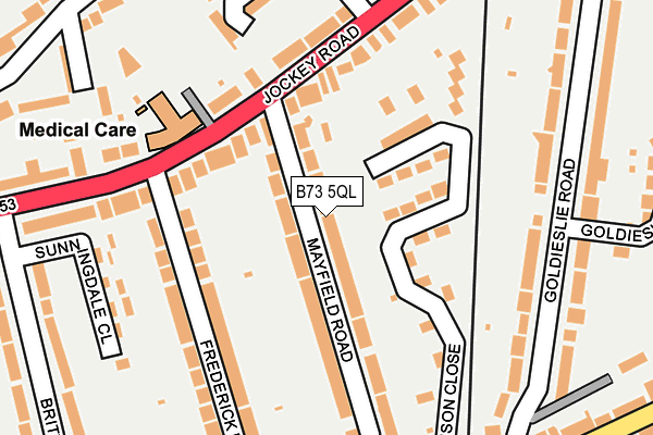 B73 5QL map - OS OpenMap – Local (Ordnance Survey)