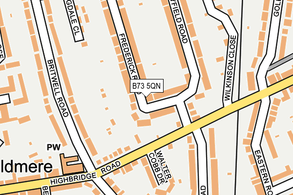 B73 5QN map - OS OpenMap – Local (Ordnance Survey)