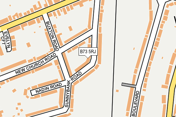 B73 5RJ map - OS OpenMap – Local (Ordnance Survey)