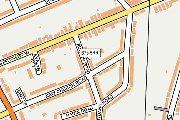 B73 5RR map - OS OpenMap – Local (Ordnance Survey)