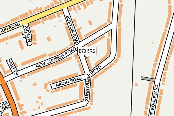 B73 5RS map - OS OpenMap – Local (Ordnance Survey)