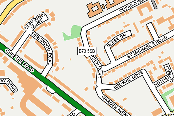 B73 5SB map - OS OpenMap – Local (Ordnance Survey)