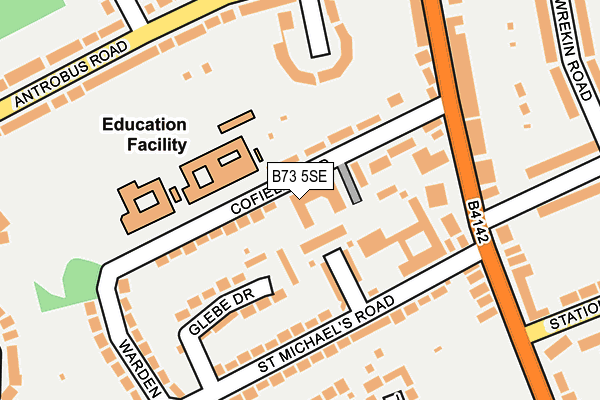 B73 5SE map - OS OpenMap – Local (Ordnance Survey)